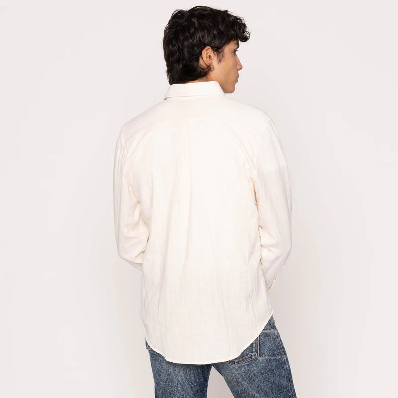 Easy Shirt Double Weave Slub Gauze White