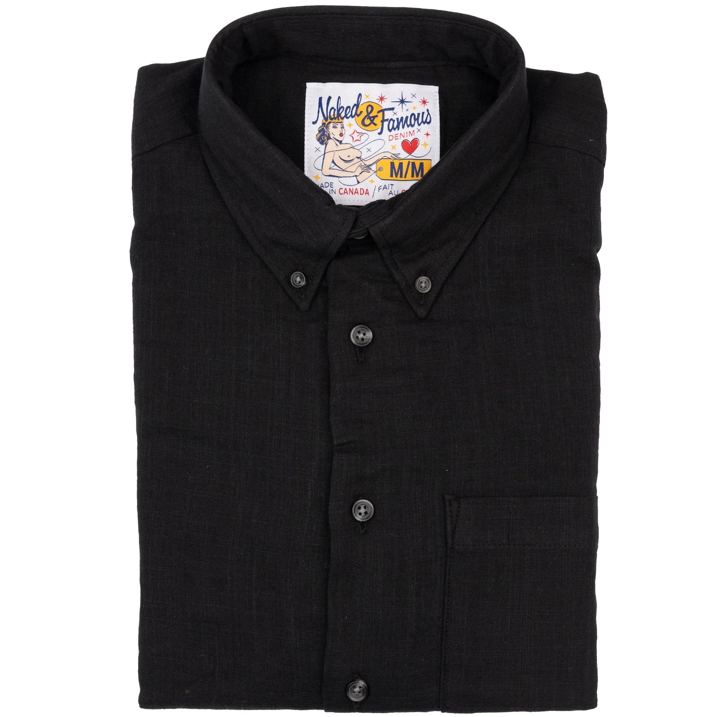 Easy Shirt Double Weave Gauze Black