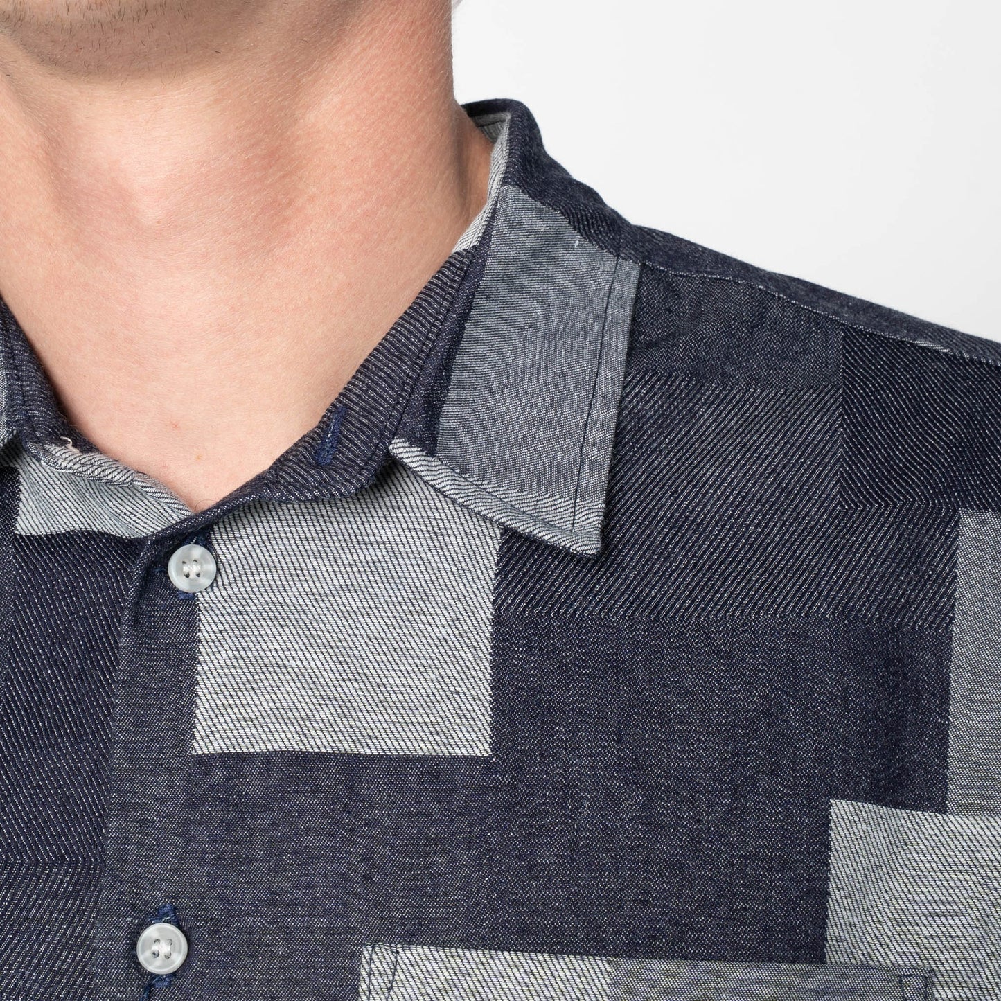 True Shirt Jacquard Denim Indigo
