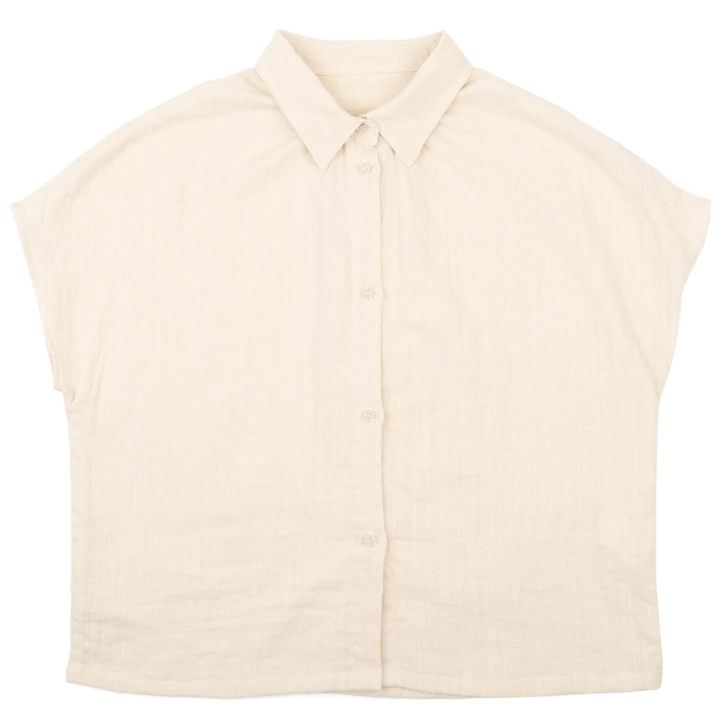 Billie Double Weave Gauze White Shirt