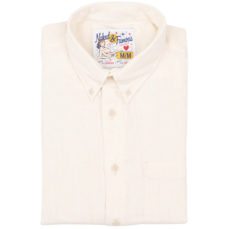 Easy Shirt Double Weave Slub Gauze White