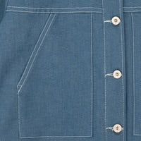 Cropped Jacket Antique Blue Denim Stretch