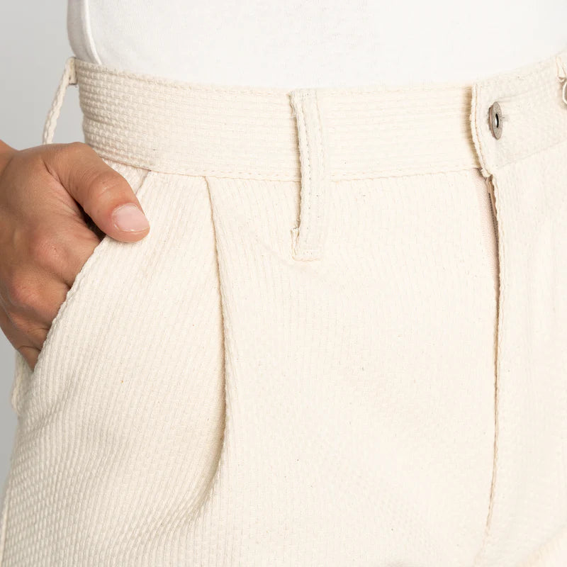 Twin Pleat Shorts - Judo Sashiko
