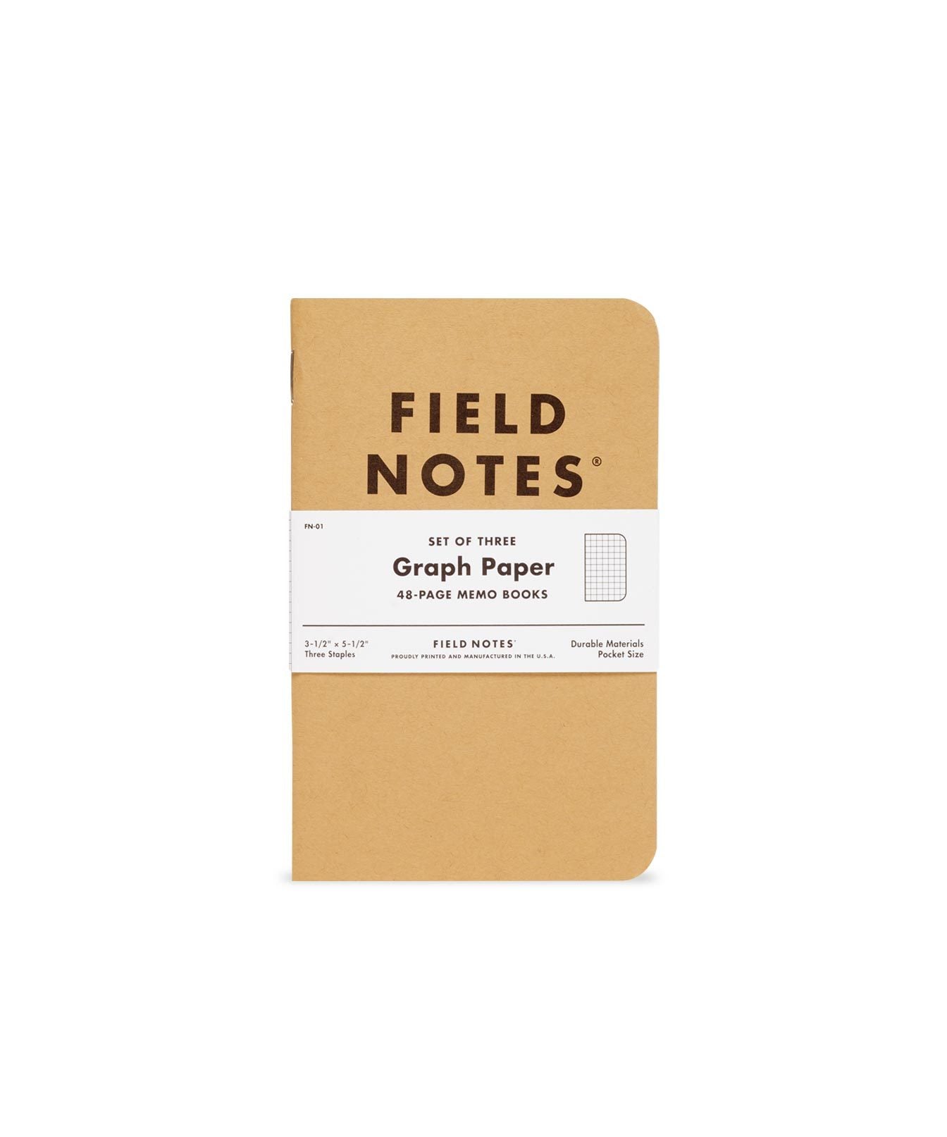 Kraft Graph 48 Page Memo Book