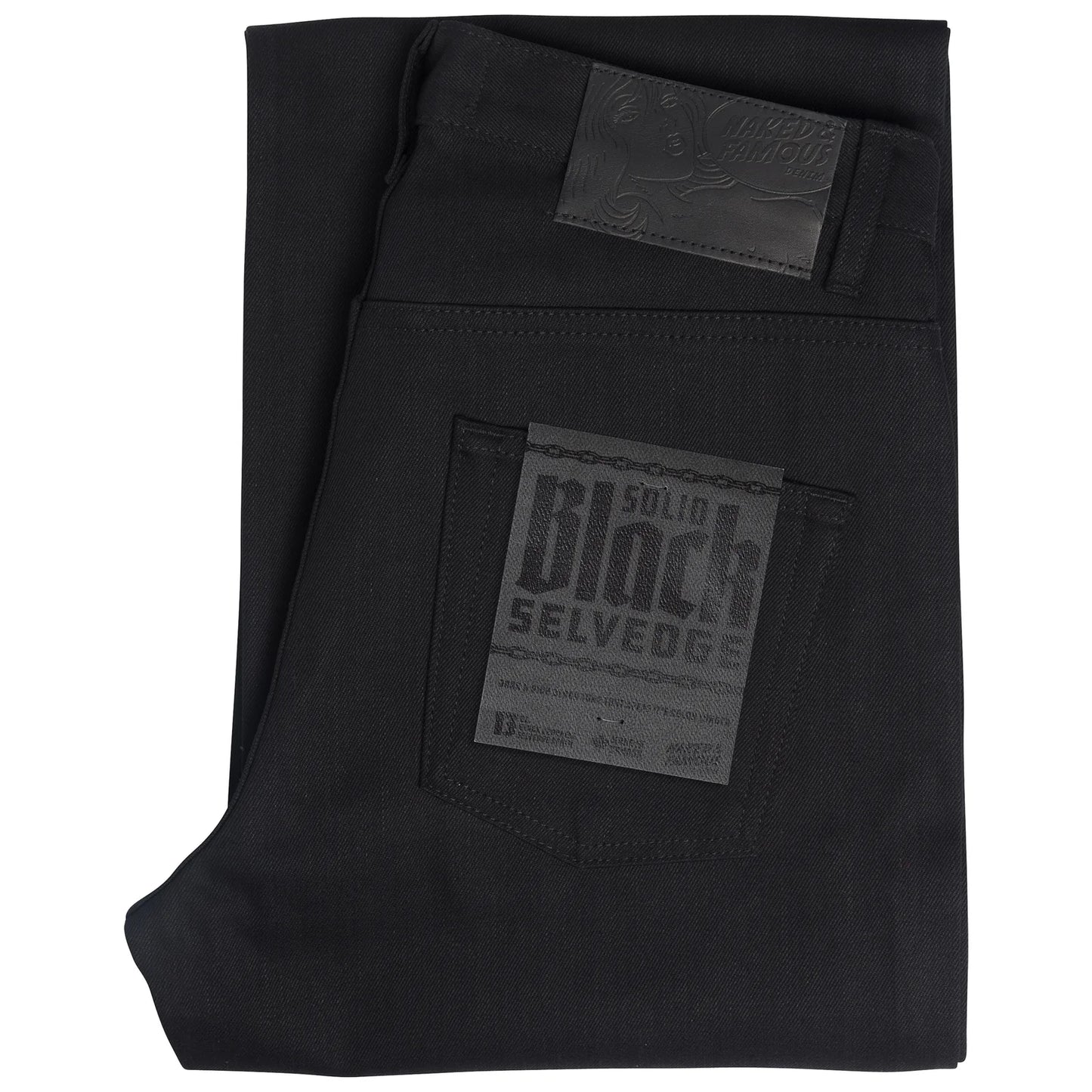 Groovy Guy Solid Black Selvedge 13oz