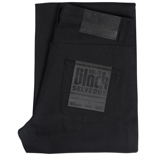 Groovy Guy Solid Black Selvedge 13oz