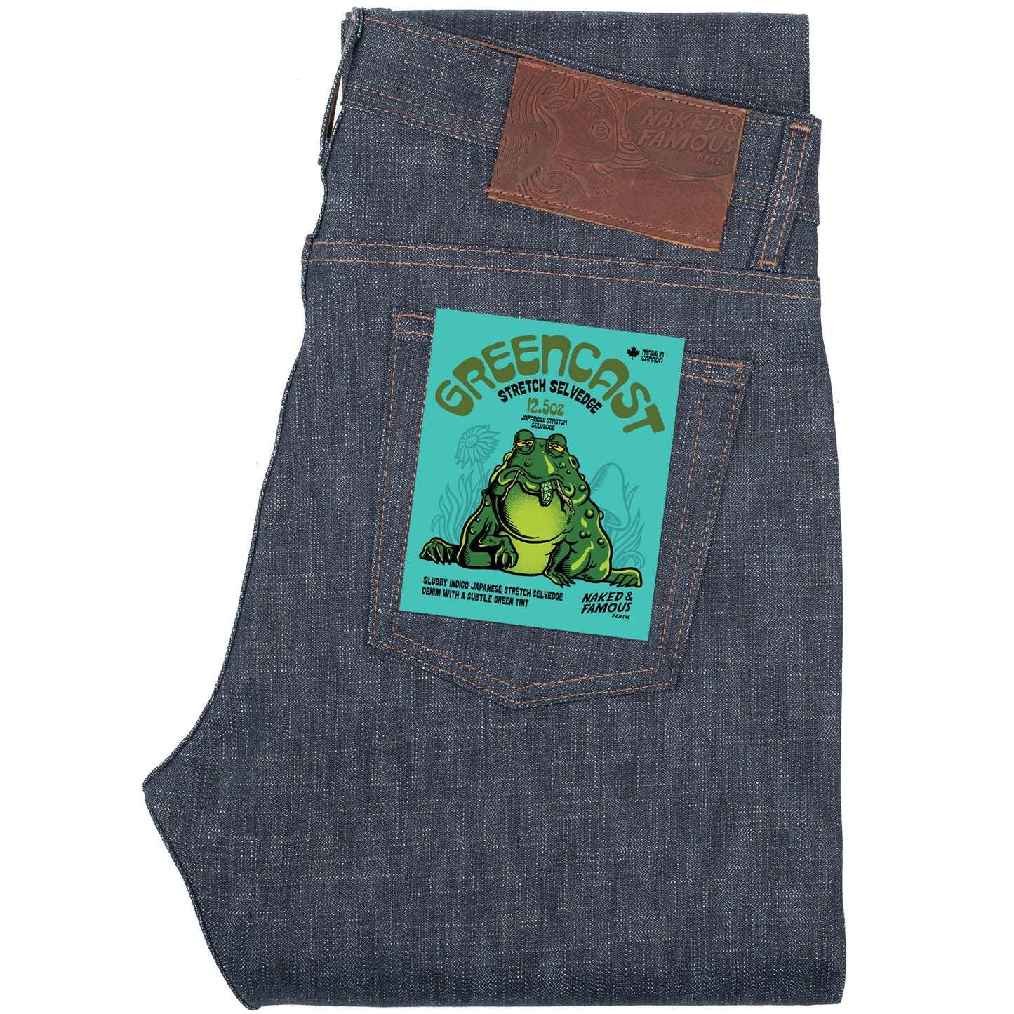 Weird Guy Greencast Slub Stretch Selvedge Indigo
