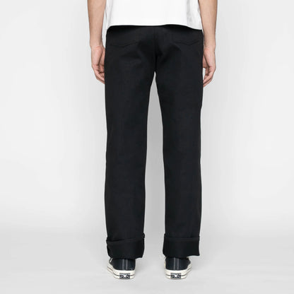Pleated Trouser Selvedge Slacks Black
