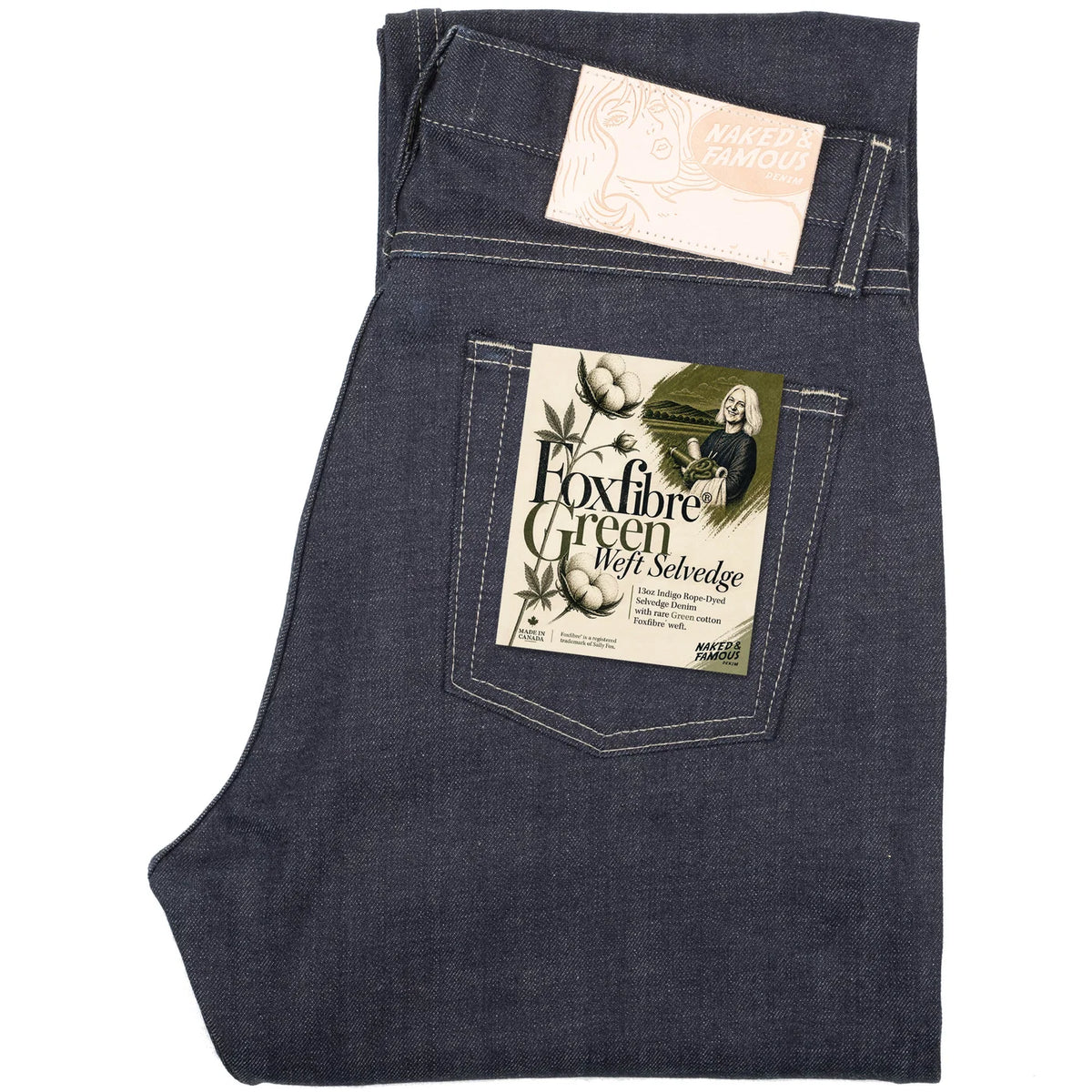 True Guy FoxFibre® Green Weft - Indigo 13oz
