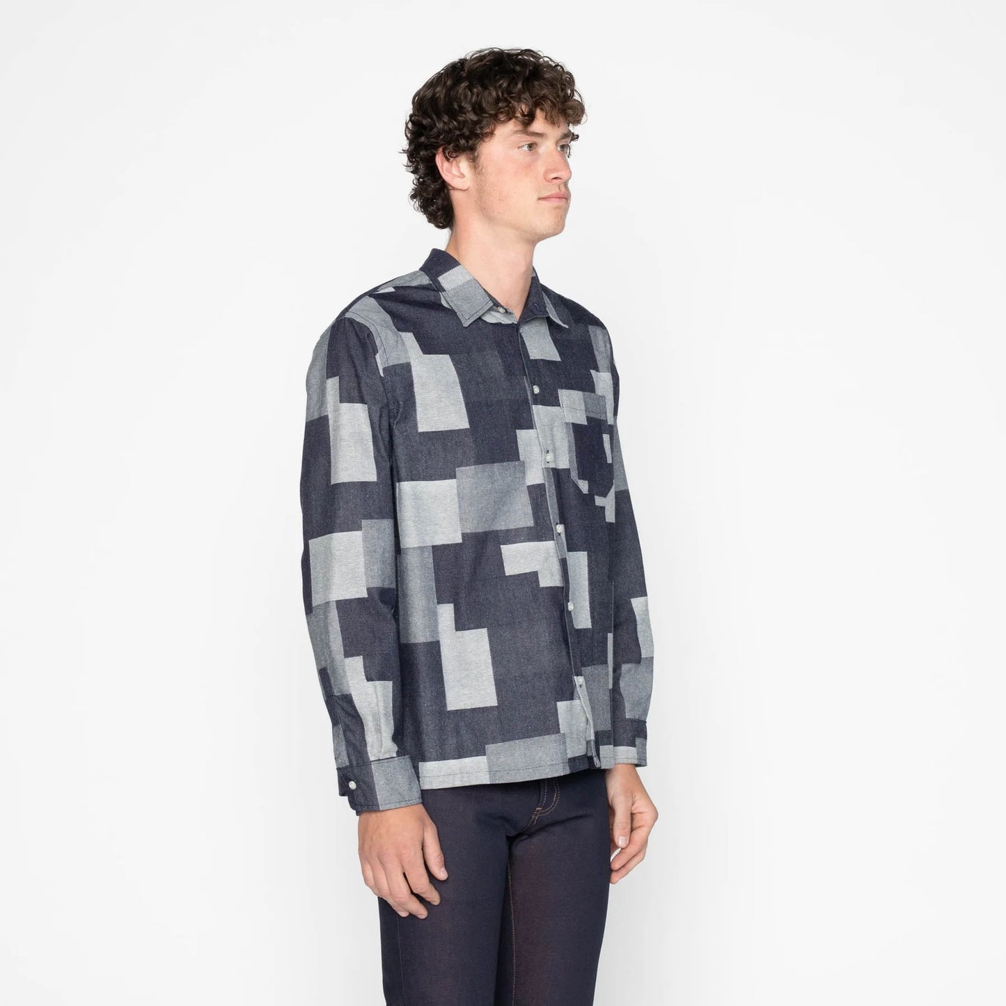True Shirt Jacquard Denim Indigo