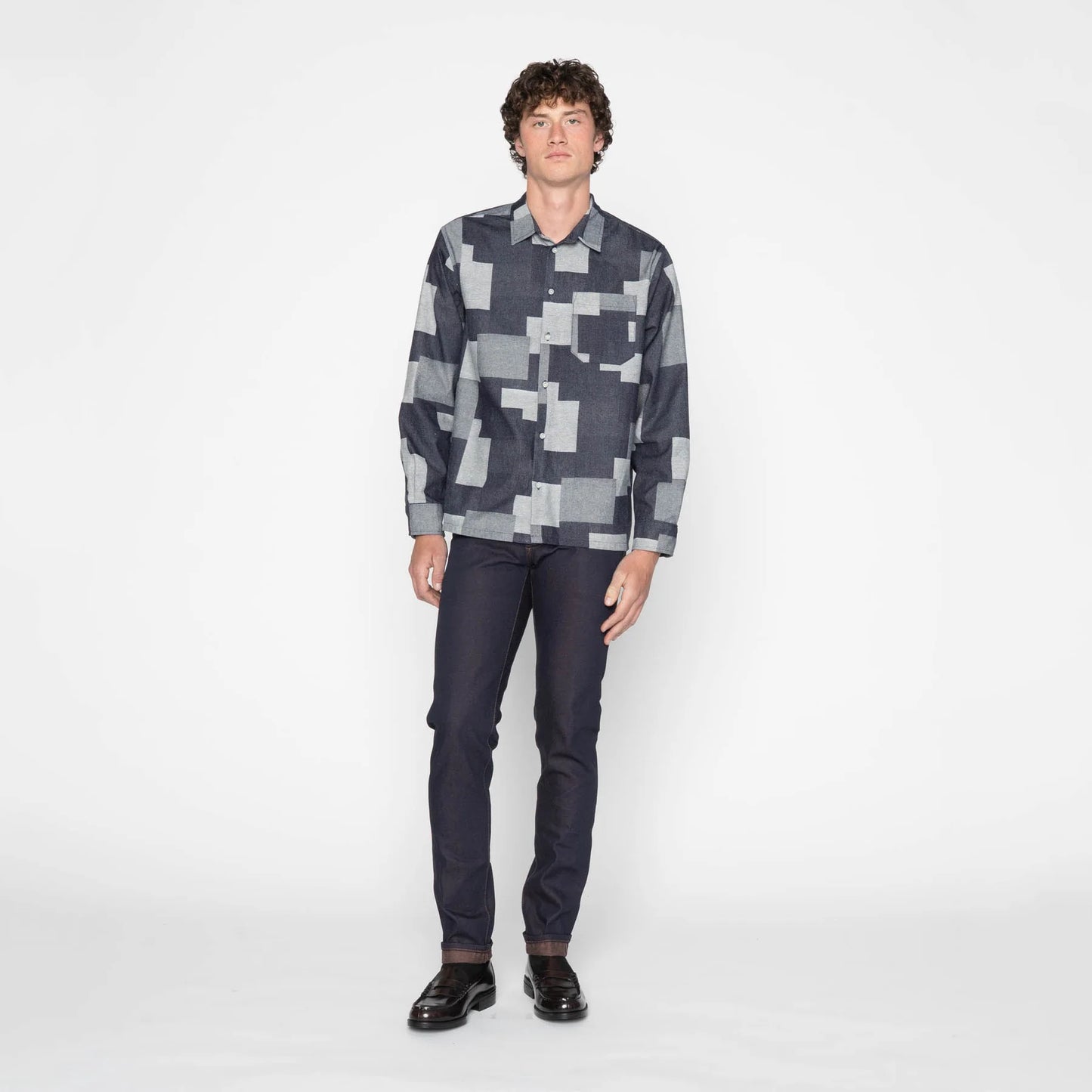 True Shirt Jacquard Denim Indigo