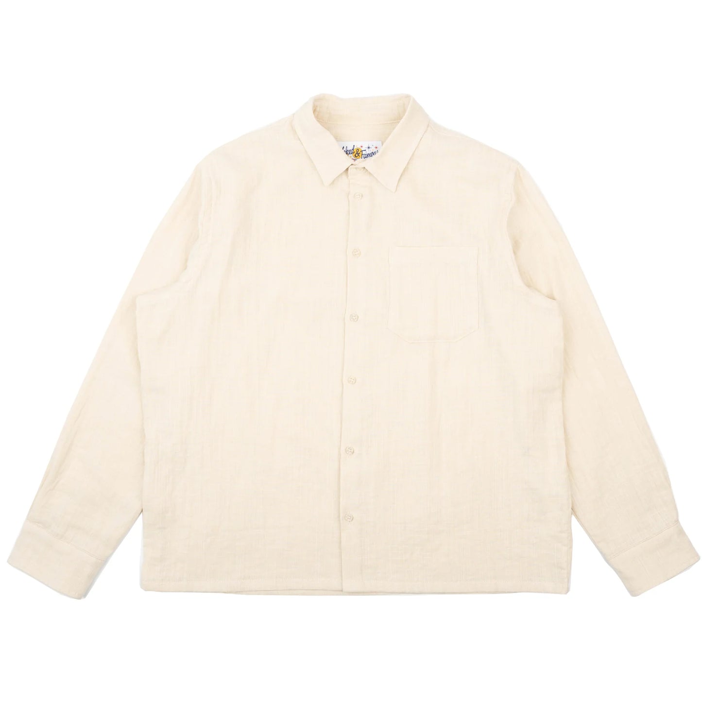 True Shirt Double Weave Slub Gauze Bone