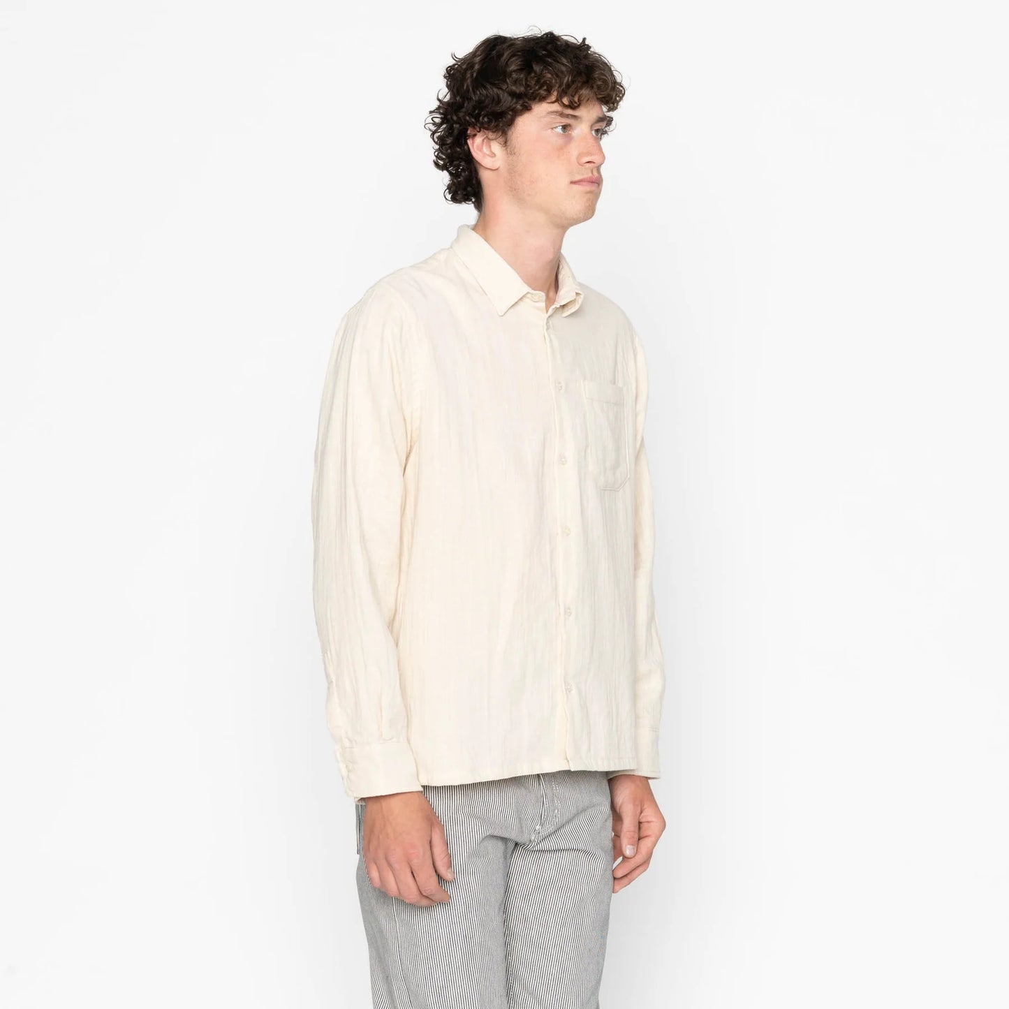 True Shirt Double Weave Slub Gauze Bone