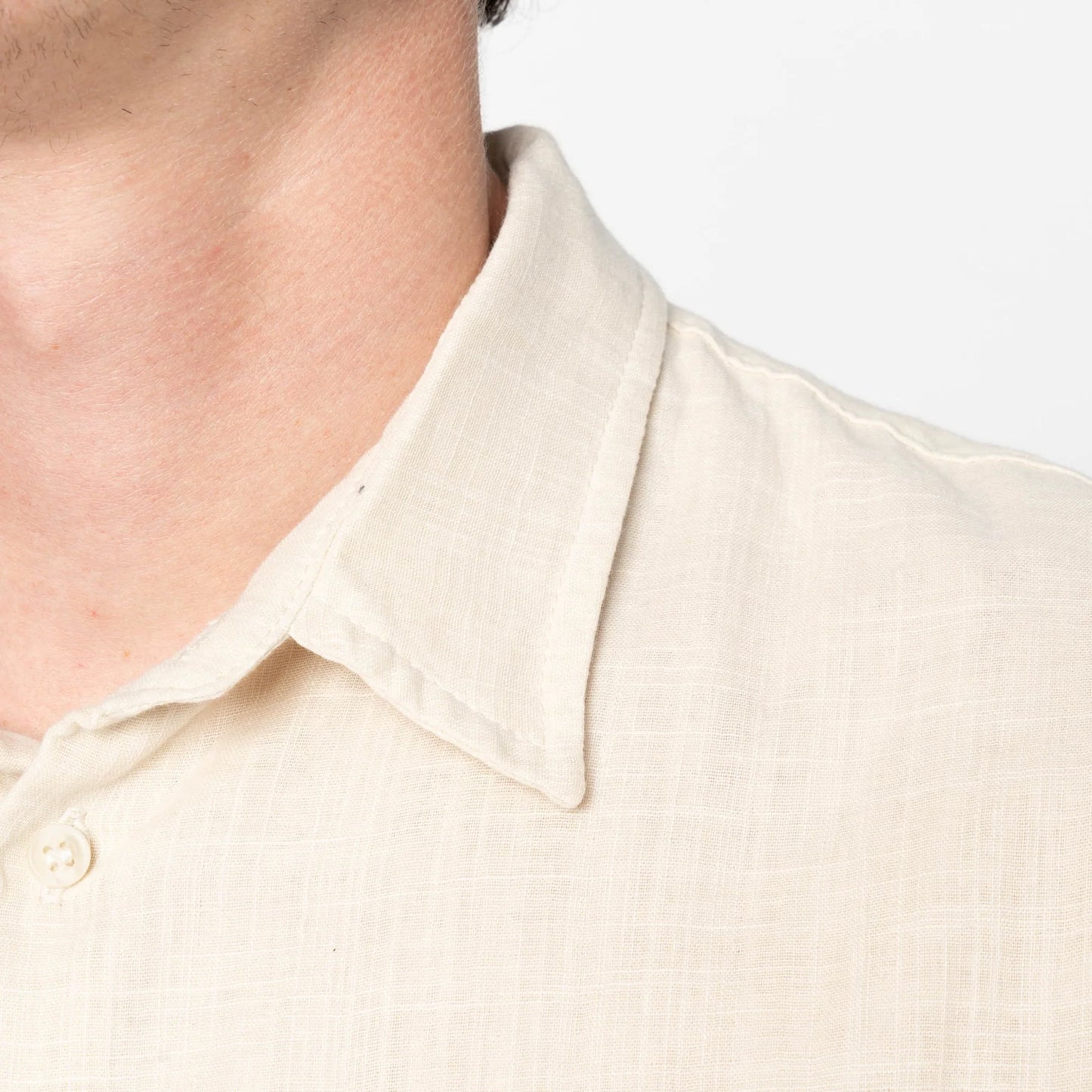 True Shirt Double Weave Slub Gauze Bone