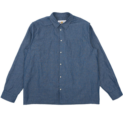 True Shirt Linen Blend Denim Indigo