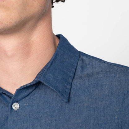 True Shirt Linen Blend Denim Indigo