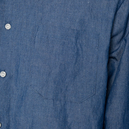 True Shirt Linen Blend Denim Indigo