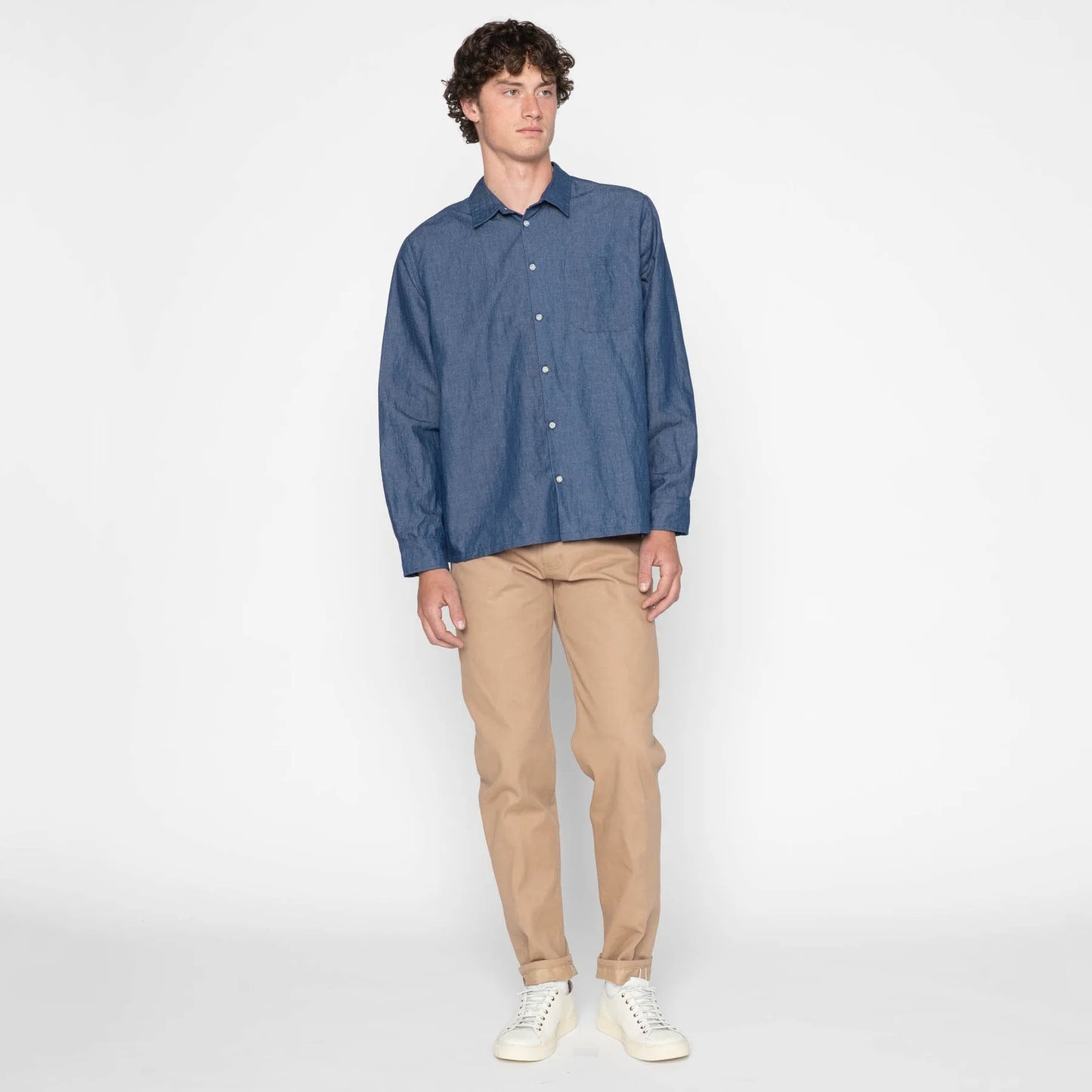 True Shirt Linen Blend Denim Indigo