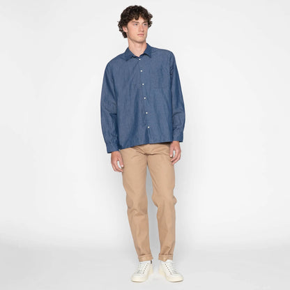 True Shirt Linen Blend Denim Indigo