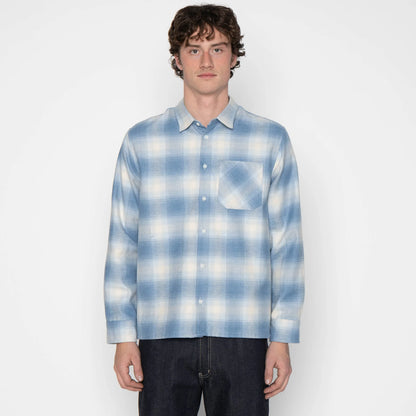 True Shirt Organic Supple Flannel Faded Indigo