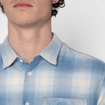 True Shirt Organic Supple Flannel Faded Indigo