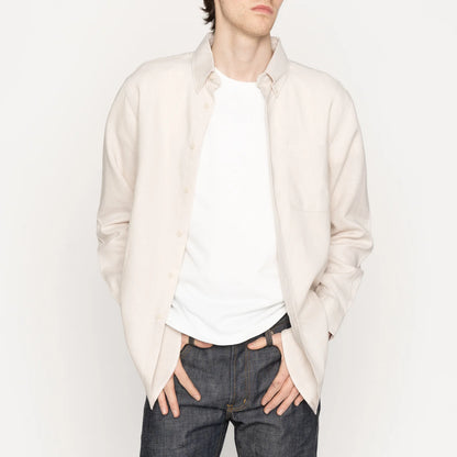 Easy Shirt French Linen Five Canvas Ecru