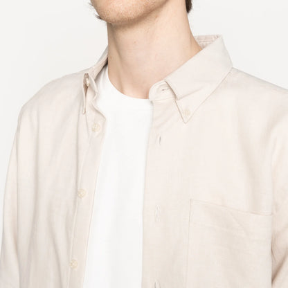 Easy Shirt French Linen Five Canvas Ecru