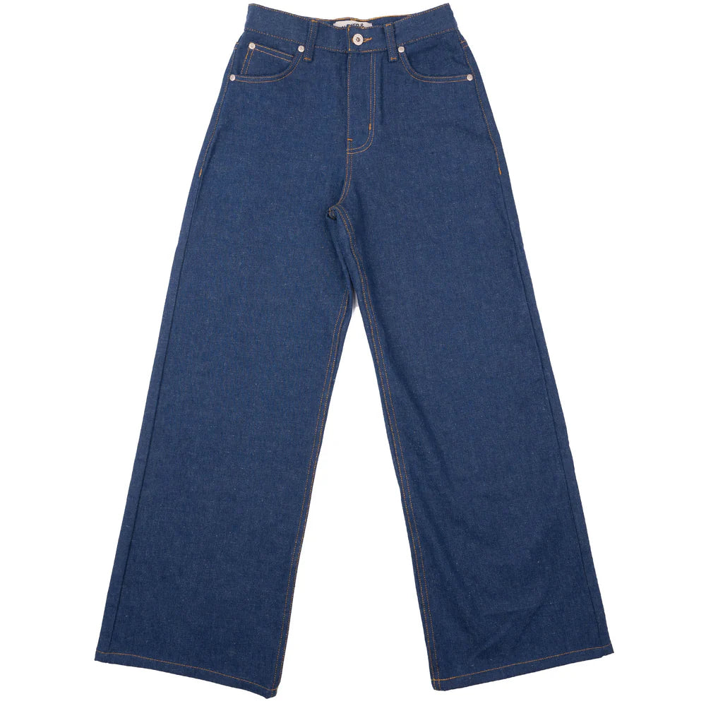 Wild Wild West - 2x1 Nep Dungaree Denim - Mid Indigo
