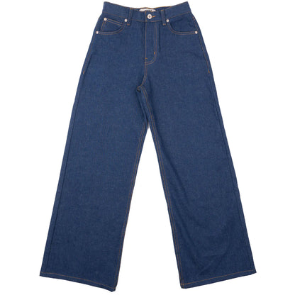Wild Wild West - 2x1 Nep Dungaree Denim - Mid Indigo