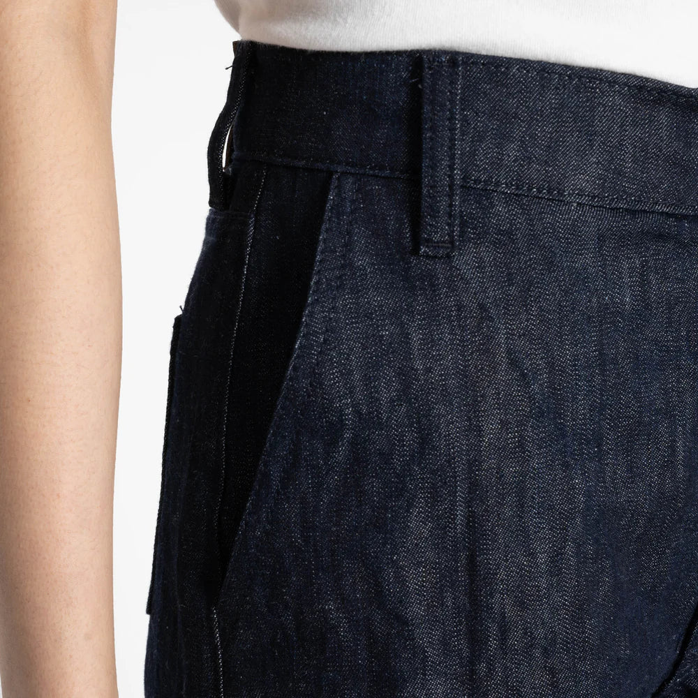 Andie Linen Blend Denim Indigo