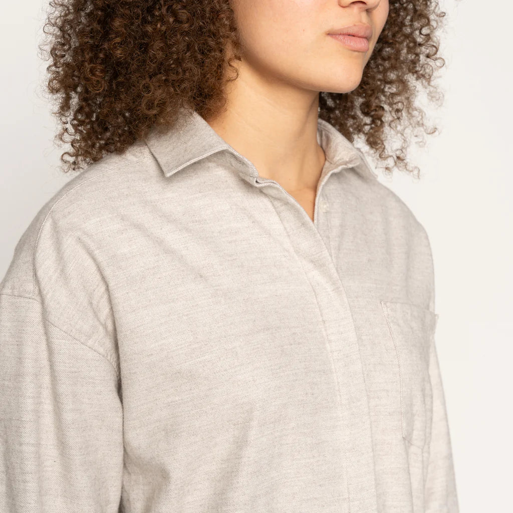 Roomy Shirt Yak Fiber Whisper Grey