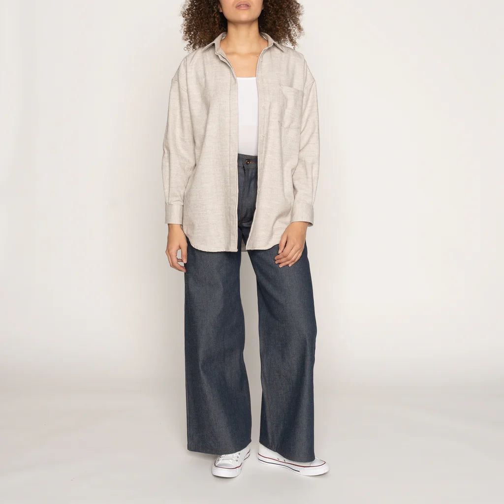 Roomy Shirt Yak Fiber Whisper Grey