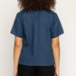 Camp Collar Shirt - French Linen Fine Canvas Blue