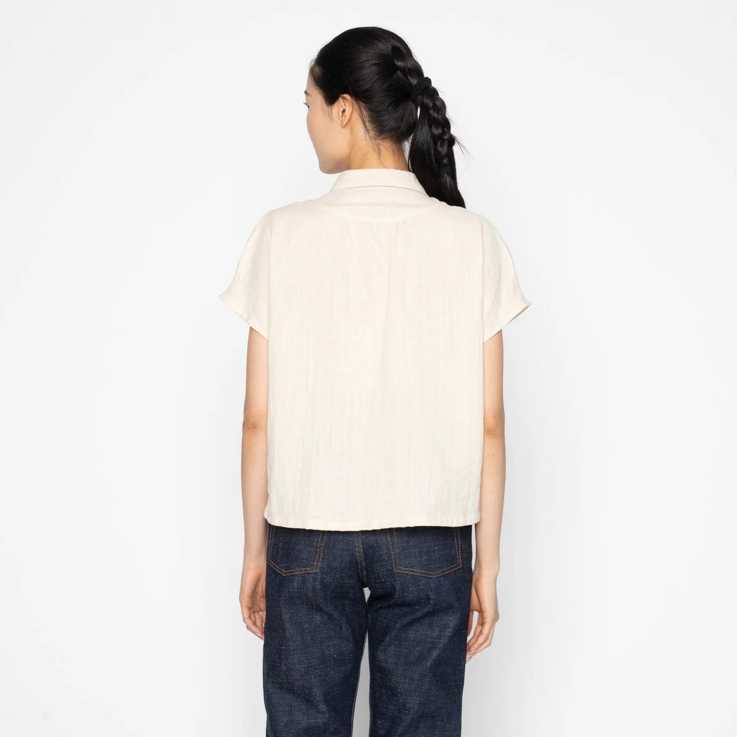 Billie Double Weave Gauze White Shirt