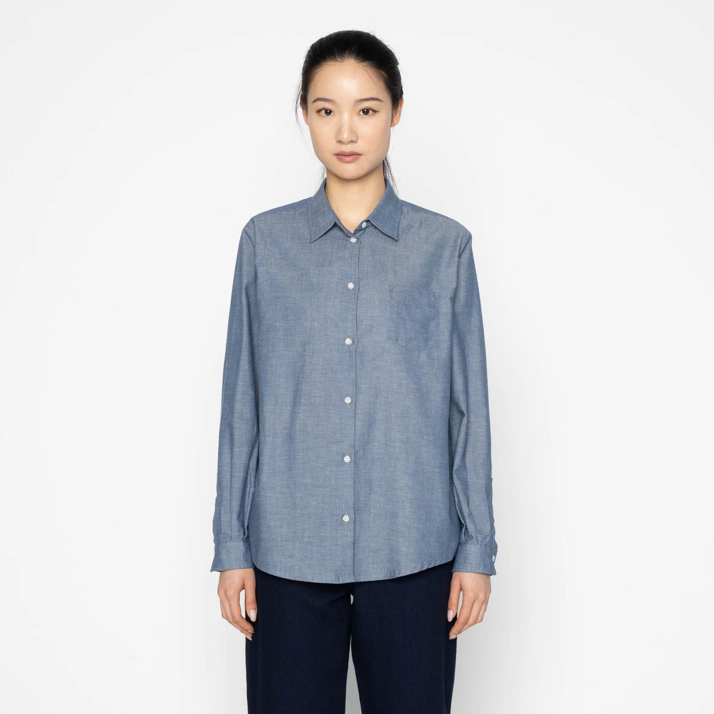 Judy Chambray Multicolor Nep Blue Shirt
