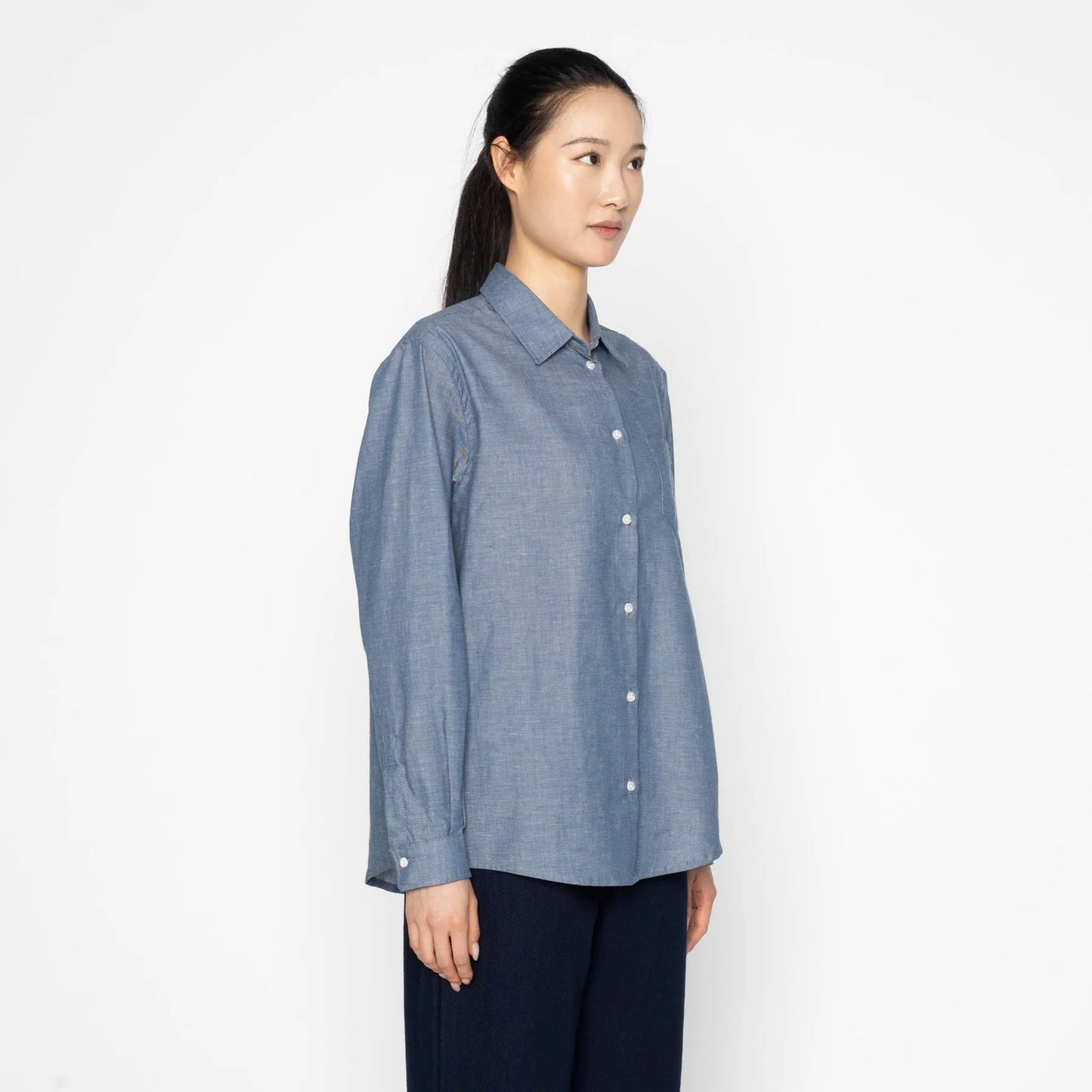 Judy Chambray Multicolor Nep Blue Shirt