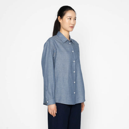 Judy Chambray Multicolor Nep Blue Shirt