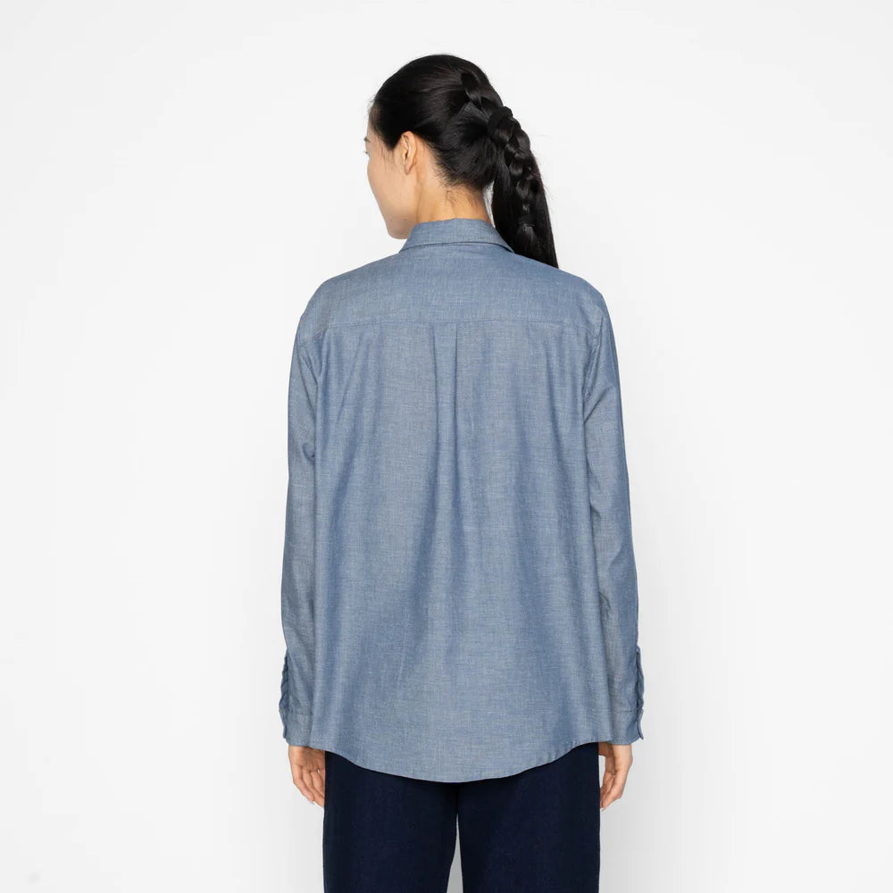 Judy Chambray Multicolor Nep Blue Shirt