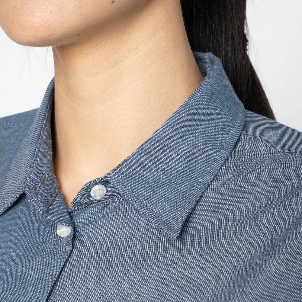 Judy Chambray Multicolor Nep Blue Shirt
