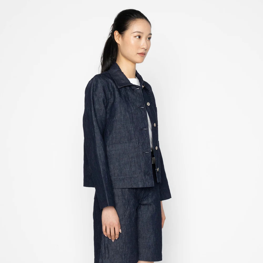 Gracie Linen Blend Denim Indigo