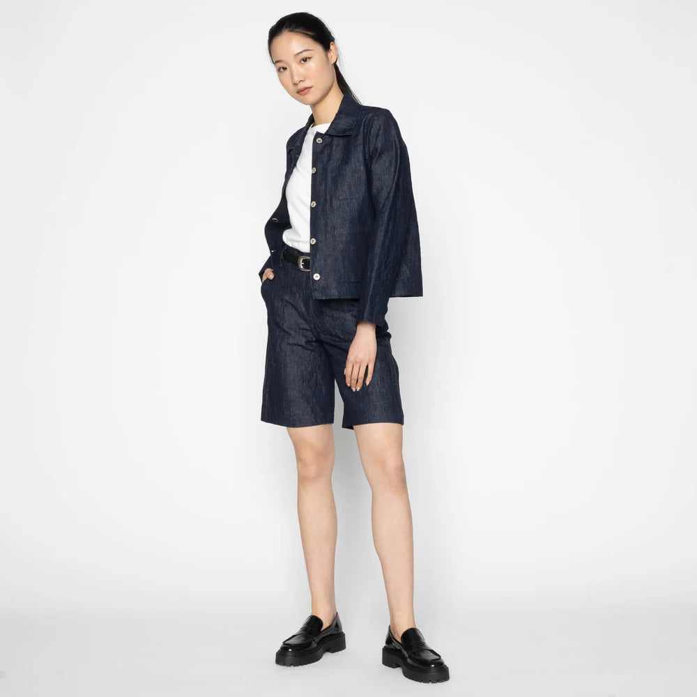Andie Linen Blend Denim Indigo