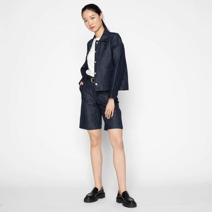 Andie Linen Blend Denim Indigo