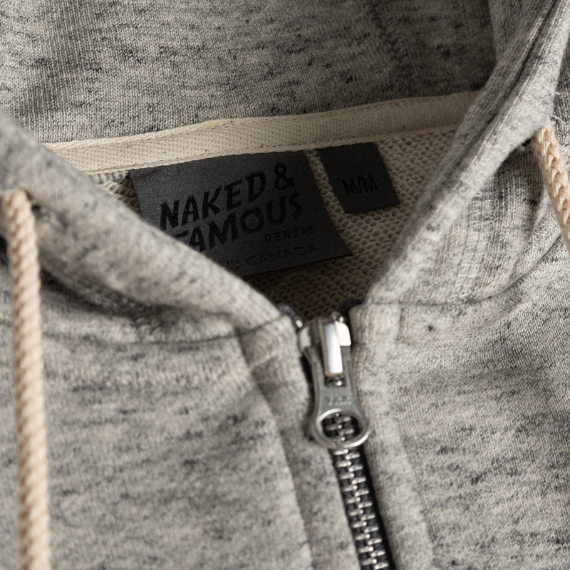 Zip Hoodie - Grey Terry