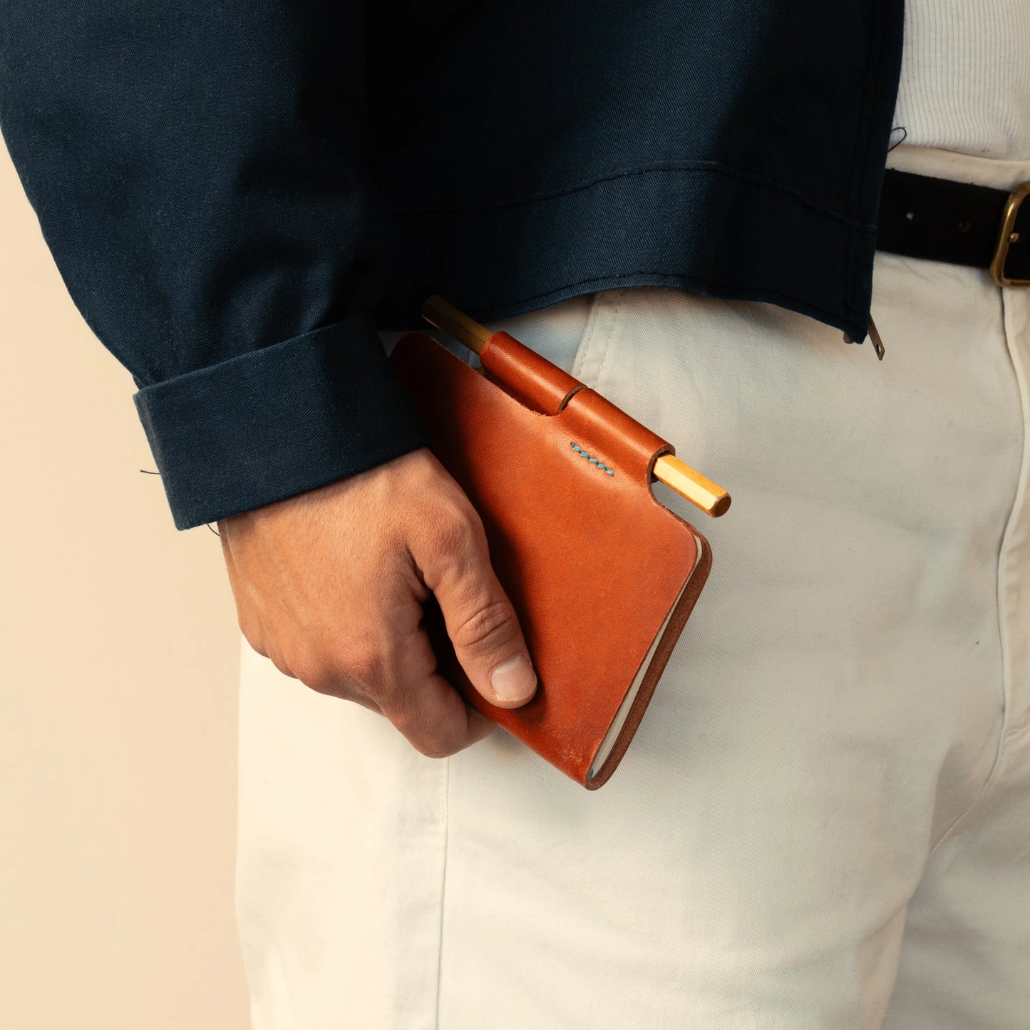 Companion Butterfly Close Pocket Notebook - English Tan