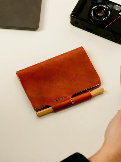 Companion Butterfly Close Pocket Notebook - English Tan
