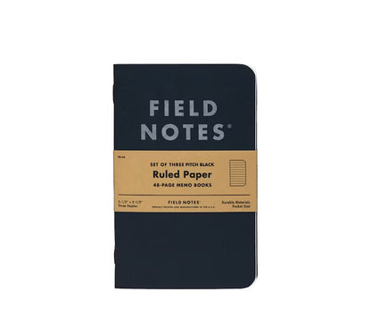 Pitch Black Ruled 48 Page Memo Book