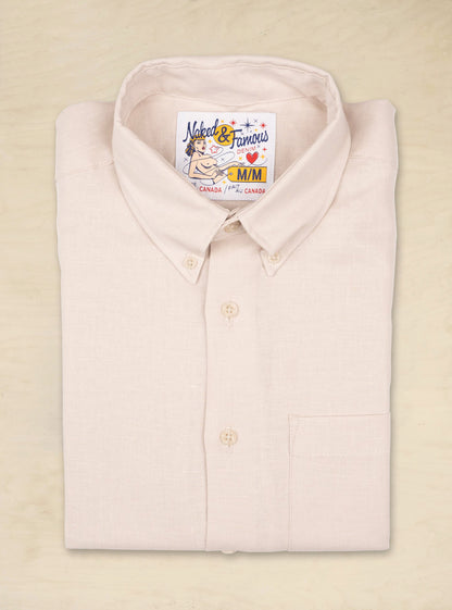 Easy Shirt French Linen Five Canvas Ecru
