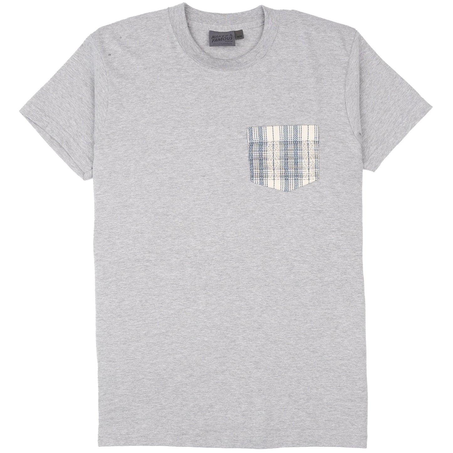Pocket Tee - Heather Grey - Asagi Sashiko
