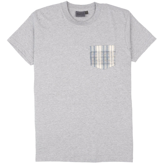 Pocket Tee - Heather Grey - Asagi Sashiko