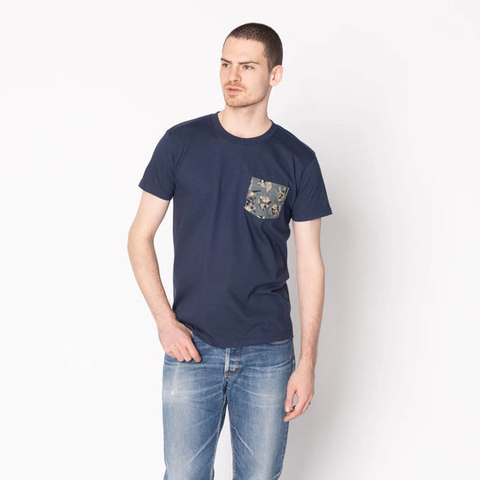 Pocket Tee Origami Poplin - Navy